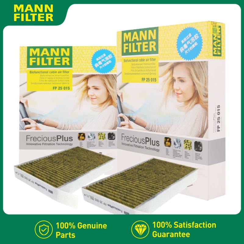 MANN FILTER For Tesla Model Y Model 3 EV HEPA Carbon Cabin Filter Kit 6PCS FP25015 CUK25015 CUK46025 CU47025 Build-in Air Filter