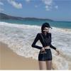 Women's Professional Long & Short Sleeve Split Swimsuit - Conservative Hot Spring Design