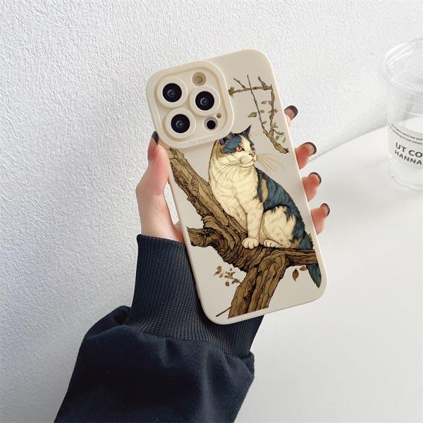 Japanese Anime Style Case For iPhone 14 Plus Pro Max XS X XR SE 2020 Cat Phone Case For iPhone 7 8 11 12 13 Soft Silicone Cover