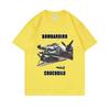 Bombardiro Crocodilo Funny Crocodile Plane Bomber Meme Graphic T-shirts Men Hilarious Humor Brain Rot Tops 100% Cotton T Shirts