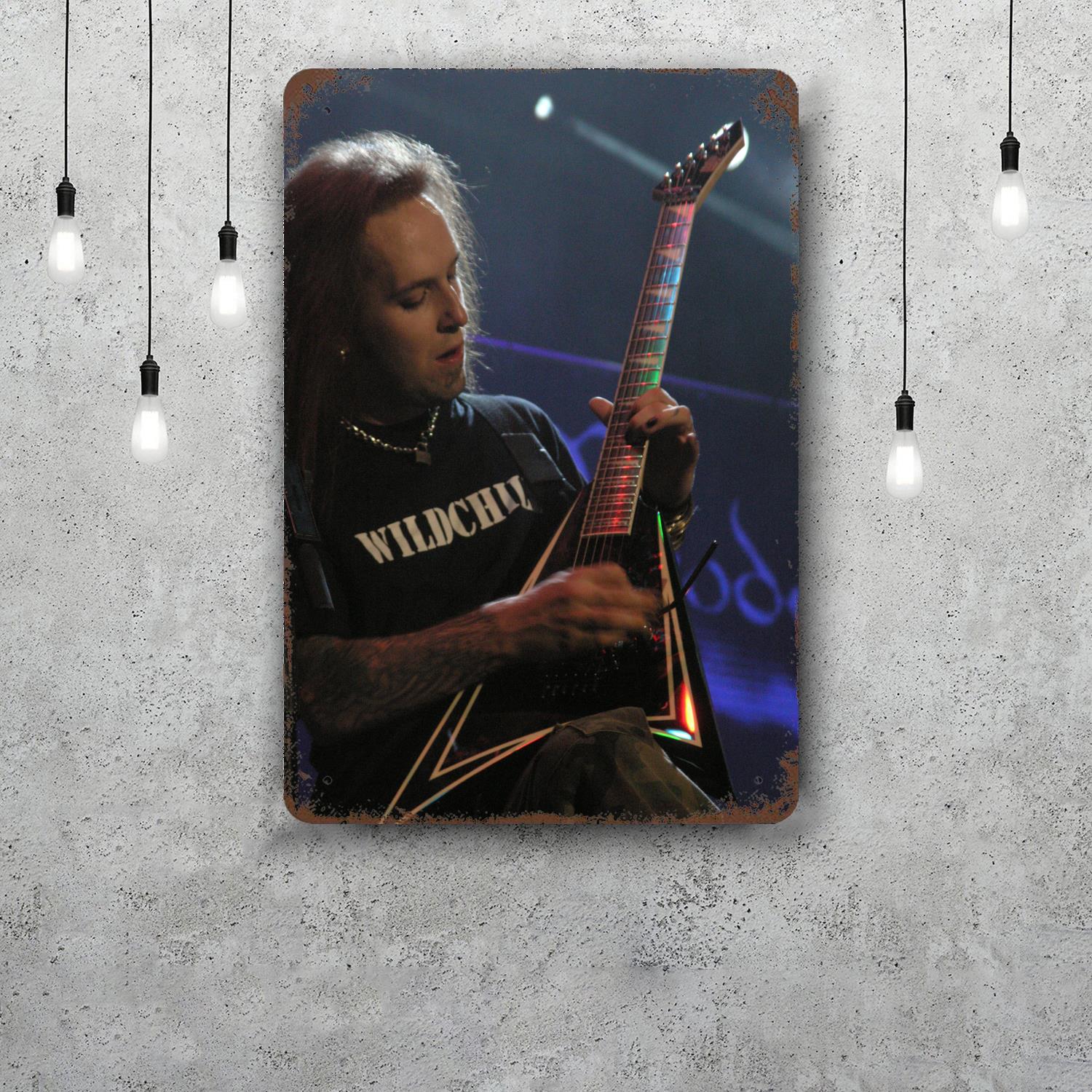 

alexi laiho Classic Poster Rusty Metal Plaque Retro Decorative Plate Bar Man Cave Garage Club Metal Sign Wall Decoration 20x30cm（7.8x11.8inch）