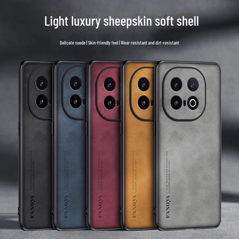 

Iqoo13 Solid Color Lambskin Case - Full Coverage Anti-Fall Protective Shell iQOO 13 (Precision Holes)