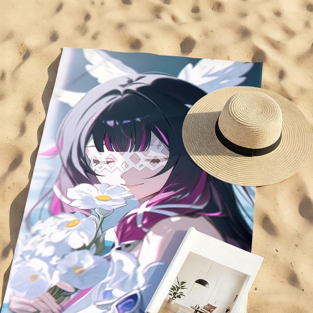 Columbina Genshin Impact Towel Sports Quick Dry Travel Camping Gear Sandproof Soft Light Large Beach Towel