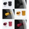 4 Pcs Aluminum Car Tire Valve Caps Hex Alloy Tyre Valve Airtight Cover Waterproof Dust For Automobiles Motorcycles Trucks Bikes Valve Stems 1