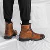 Fashion Men's pointed high top leather shoes Trendy retro designer style Party Outdoor Wedding Leisure Business Office Men's Boots