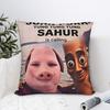 John Pork Tung Tung Sahur Chamando Brainrot Meme Fronha Capa de Almofada Fofa Engraçada Fronhas Para Sala de Estar Cama Cadeira