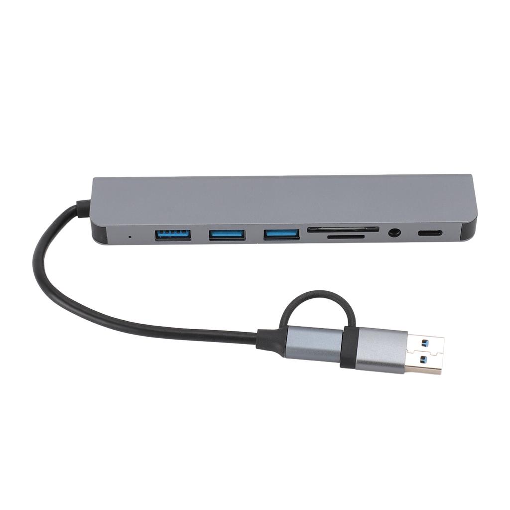 8 in 1 USB C Hub Multifunctional Card Reader USB 3.0 Docking Station for Phone Tablet