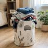 Animal laundry basket, foldable large capacity canvas storage bucket, children's toy clothing storage, home bathroom