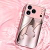 Pink heart to heart Phone Case High-end Phone Case Electroplated Glass TPU PhoneCase for iPhone 17 16 15 14 13 12 11pm Pro Plus