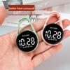 Fashionable LED Wall Clock Keychain with Full English Display – Weekly Pendant for Students
