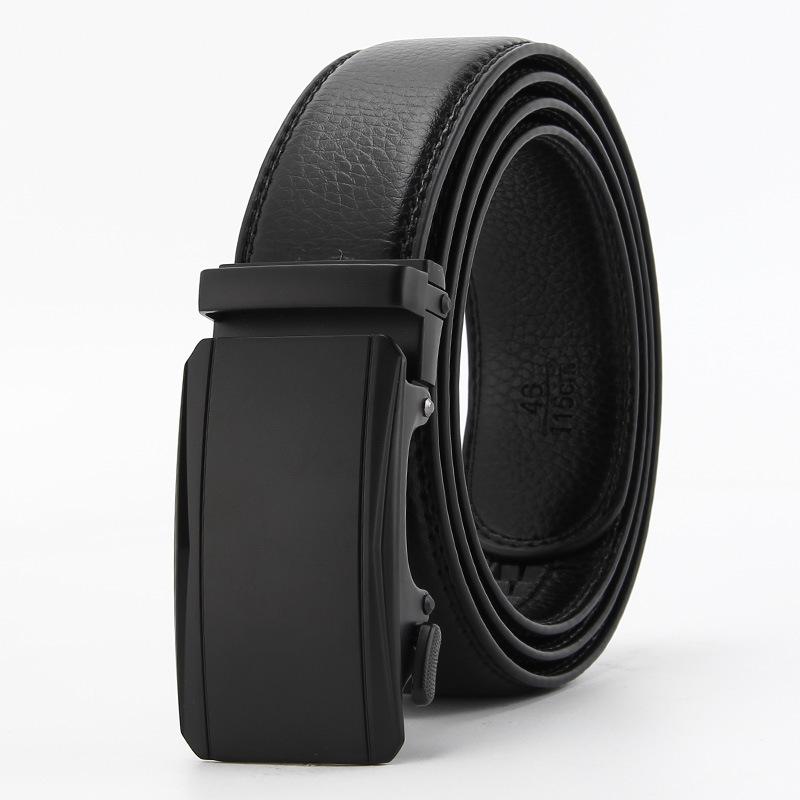 

Новый ремень из микрофибры, устойчивый к царапинам Мужской ремень с автоматической пряжкой из искусственной кожи Деловой повседневный ремень 110-130cm