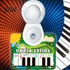 Toilet Piano Mat with Anti-Slip Backing  Waterproof Auto-Off Electronic Keyboard Mat  Toe Tapping Floor Musical for Bathroom