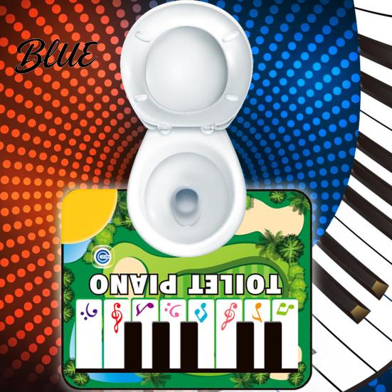 Toilet Piano Mat with Anti-Slip Backing Waterproof Auto-Off Electronic Keyboard Mat Toe Tapping Floor Musical for Bathroom