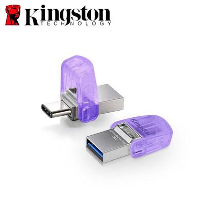 Kingston 128GB OTG flash Flash Sürücü USB 3.2 Type-C USB Flash Sürücü OTG 64GB 256GB 200Mb/sn'ye Kadar USB-A/USB-C DTDUO3CG3 PC/iPad/Telefon İçin