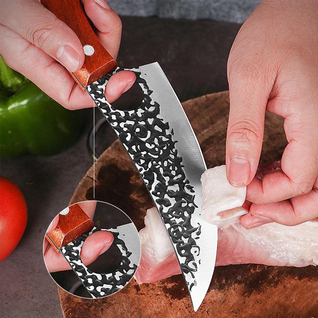 5.5" Kitchen Knife Professional Boning Knife Forged Stainless Steel Outdoor Cleaver Knife for Meat Vegetables Chef Knife