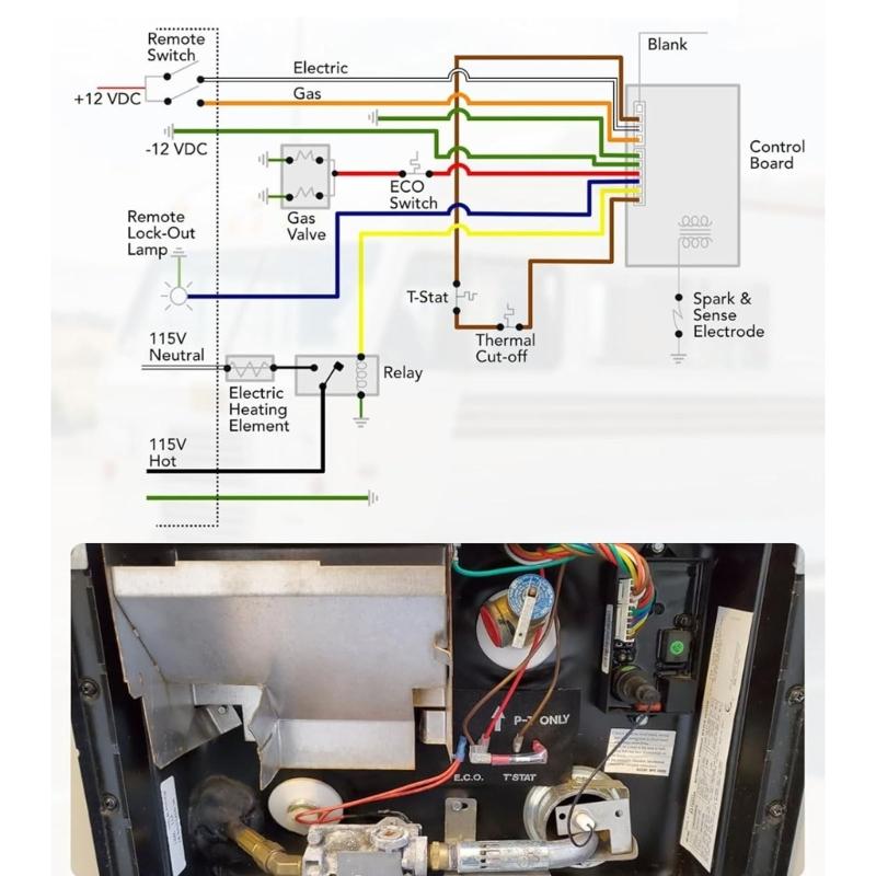 Motorhome Water Heater Replacement Circuit Board Kit For GCH6A-10E GC6AA-10E 91447 93866 91365 91226 91346 93305 938511