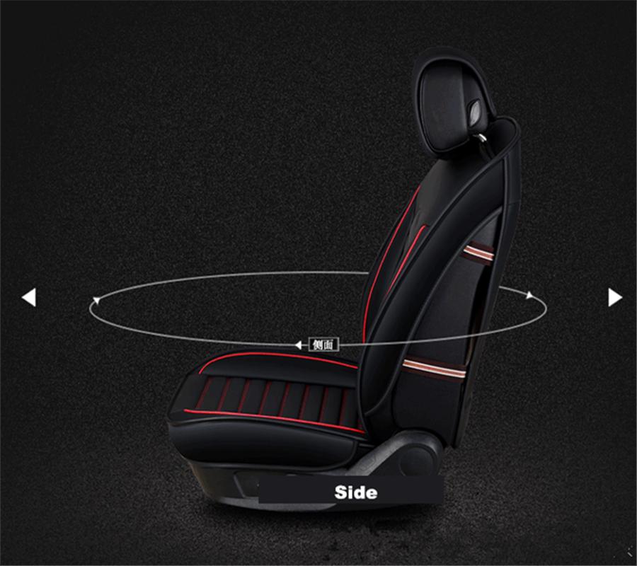 Universal 6D Full Surrounded Car Seat Mat Covers PU Leather Breathable Cushion Pad Set