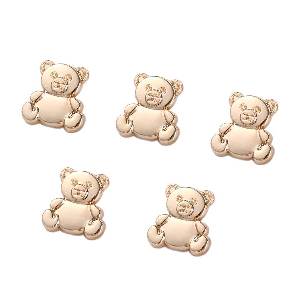 5/10 pcs/lot Bear Shape Gold Animal Style Sewing DIY Button Decor Buttons Clothes Accessories