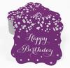 Inkdotpot Real Gold Foil Bracket Shape Paper Hang Tags Happy Birthday Favor Tags Pack Of