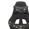 Gaming Chair Swivel Black and Camouflage PU Leather