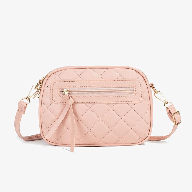 Three Zipper Rhombus Camera Bag Fashionable Large Capacity New Ladies Side Zipper Casual Messenger Bag