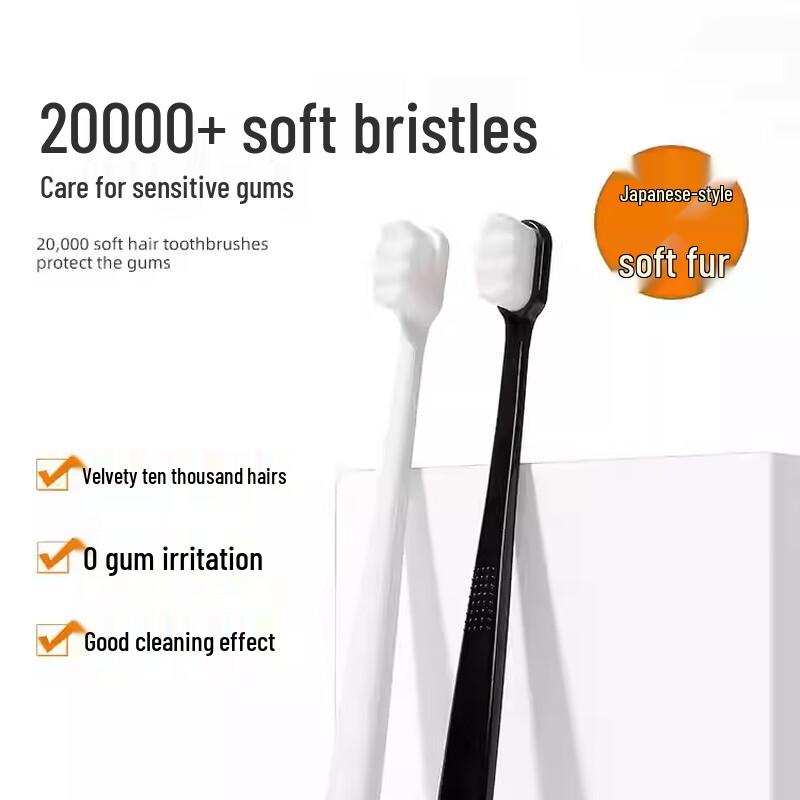 OWI Wide Head Soft Bristle Toothbrush 4-Pack