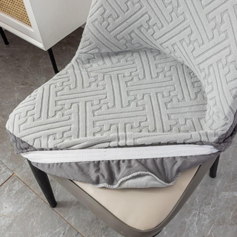 High-elastic Jacquard Dining Chair Cover Anti-slip Integrated Seat Cover Chair Slipcovers  Banquet
