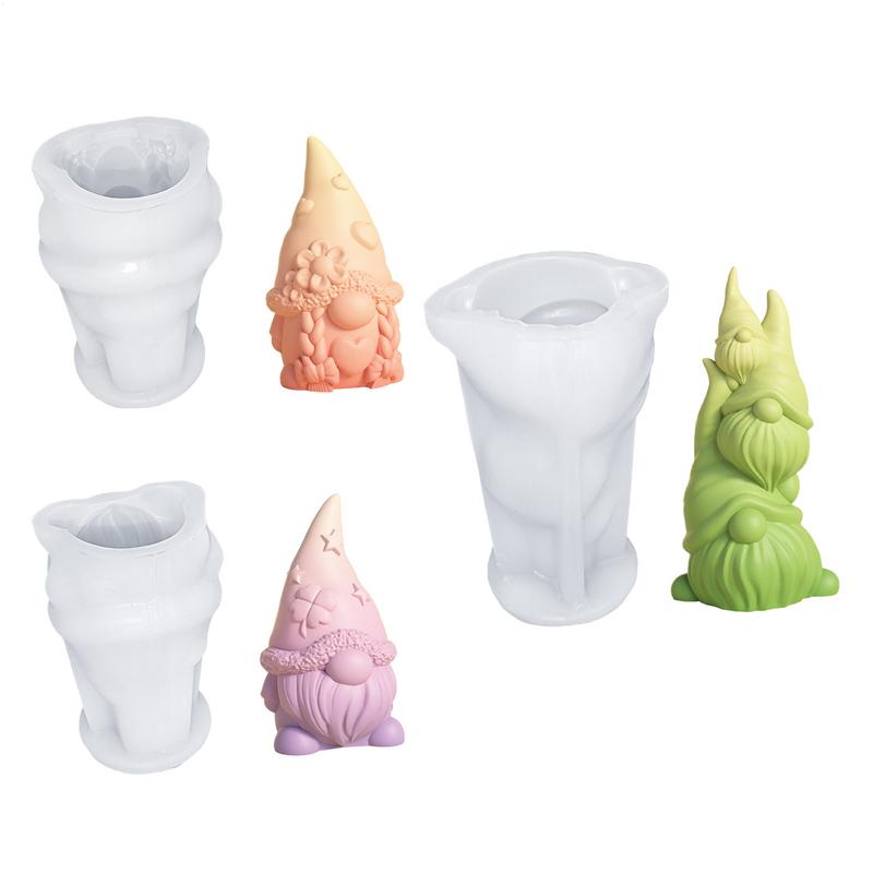 New Faceless Dwarf Silicone Molds 3D Gnome Fondant Scented Candle Clay Plaster Resin Crafts Mold 2025 Easter Gift Home Decor