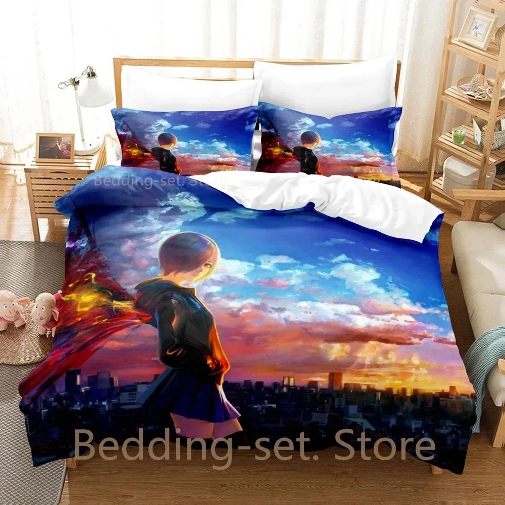 

Токийский Гуль Тоука Киришима Комплект Постельного Белья Односпальный Полуторный Двуспальный Кингсайз Комплект для Кровати Взрослый Детский Спальня Комплекты Пододеяльников Аниме 70x133cm 2pcs