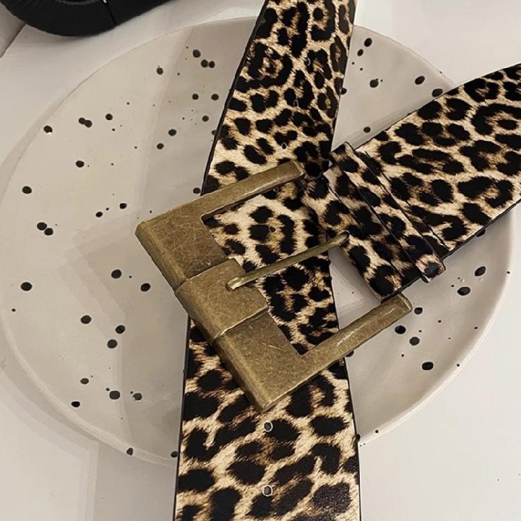 Youth Fashion Belt Elegant Leopards Belt Trendy Animal Print Soft Waistband for Lasting Use Fashionable Attires