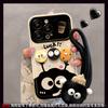 Coffee Briquettes Doll Lanyard Is Suitable for Apple 11 Large Windows Mobile Phone Case 11PRO Silicone Anti-drop 1 Flip Mirror
