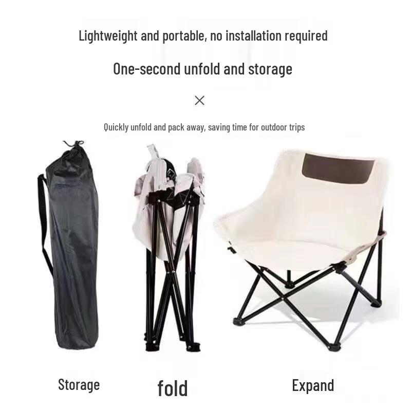 Lightweight Outdoor Folding Director's Chair with Backrest for Camping and Beach