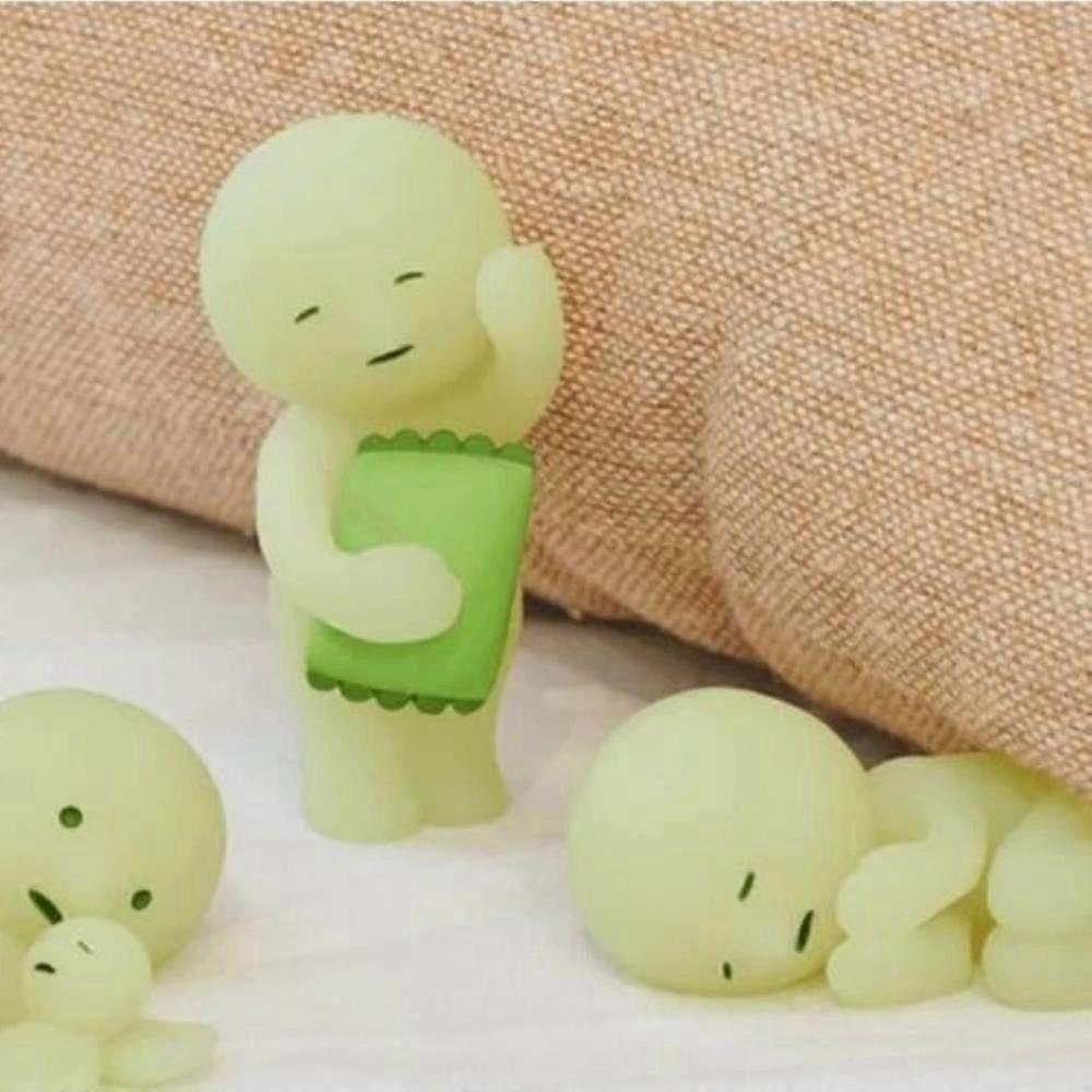 6pcs Smiski Blind Box Sunday Series Yoga Fitness Series Minifigure Noctilucent Decoration Doll Bedroom Toilet