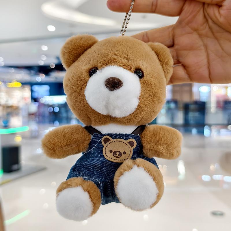 Cute Plush Bear Keychain Cartoon Doll Pendant Girly Fabric Toy Gift