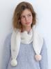 Obeulla (Gift Wrapping) (+Ribbon Brooch) Hairy Brushed Muffler_Pom_3Color Mf012