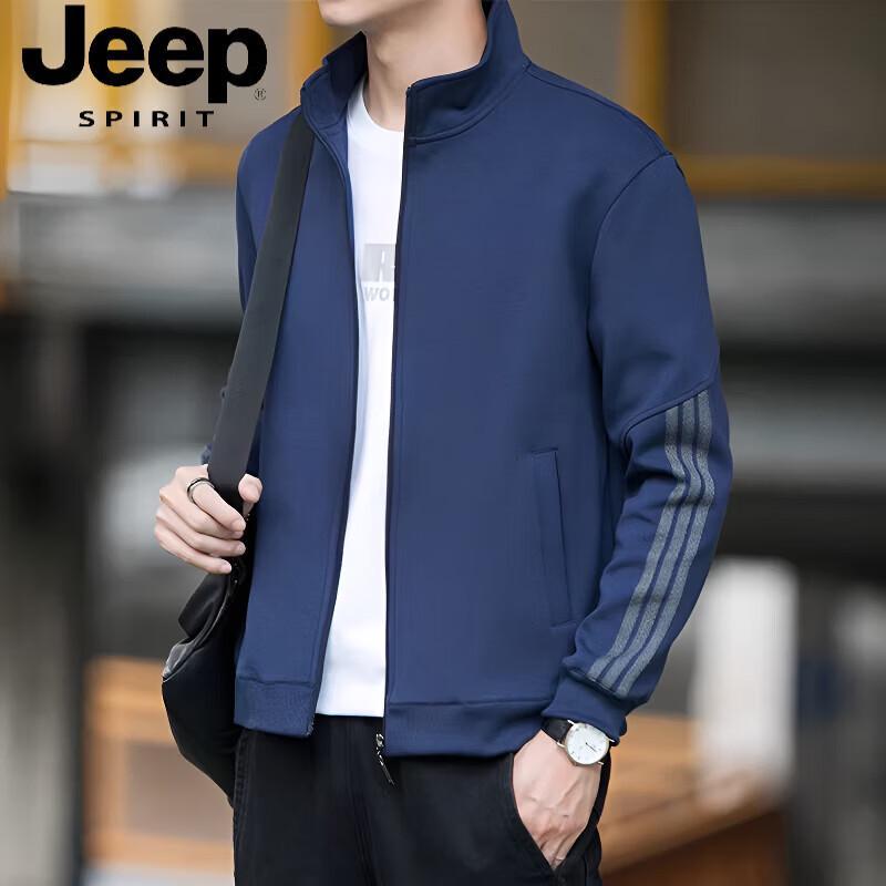 JEEP SPIRIT Men's Stand Collar Casual Jacket