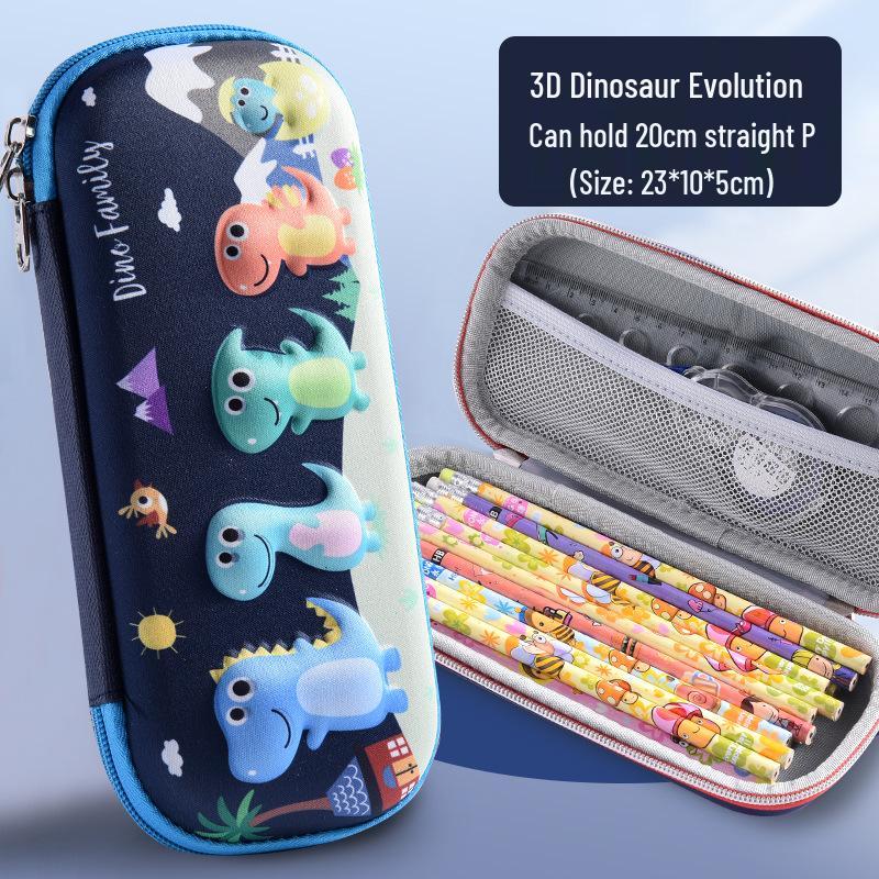 3D Large Capacity EVA Pencil Case for Kids - Multifunctional Storage Bag for Boys and Girls
