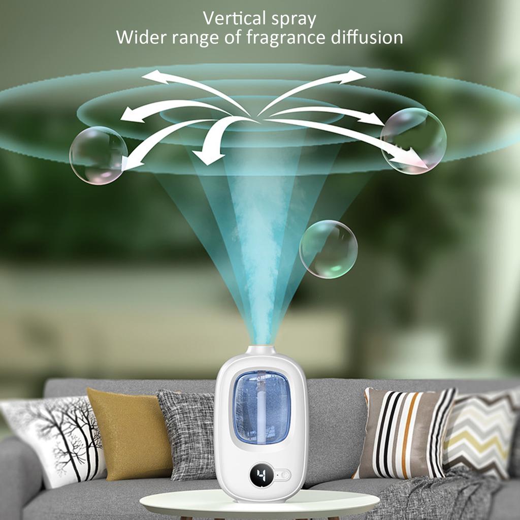 Ultraschall Ätherisches Öl Diffusor Nano Spray Automatisch 4 Gänge LED-Anzeige Wiederaufladbarer Aroma Diffusor für Zuhause Hotel