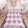 Homewish Tribal Aztec Duvet Cover Set,Bohemian Theme Bedding Set for Teens,exotic Style Decor