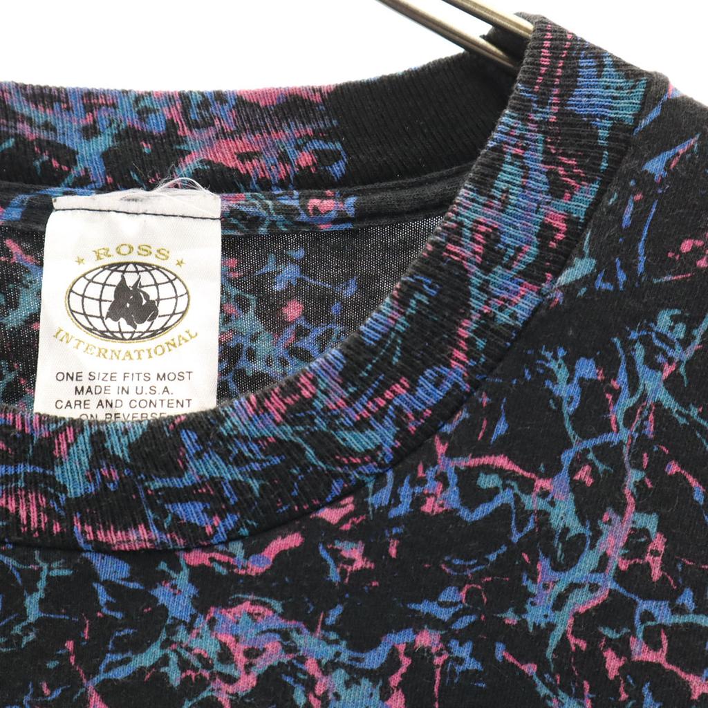 ROSS INTERNATIONAL 90s Made In USA Old Overall Handle Short Sleeve T-shirt Men's Used