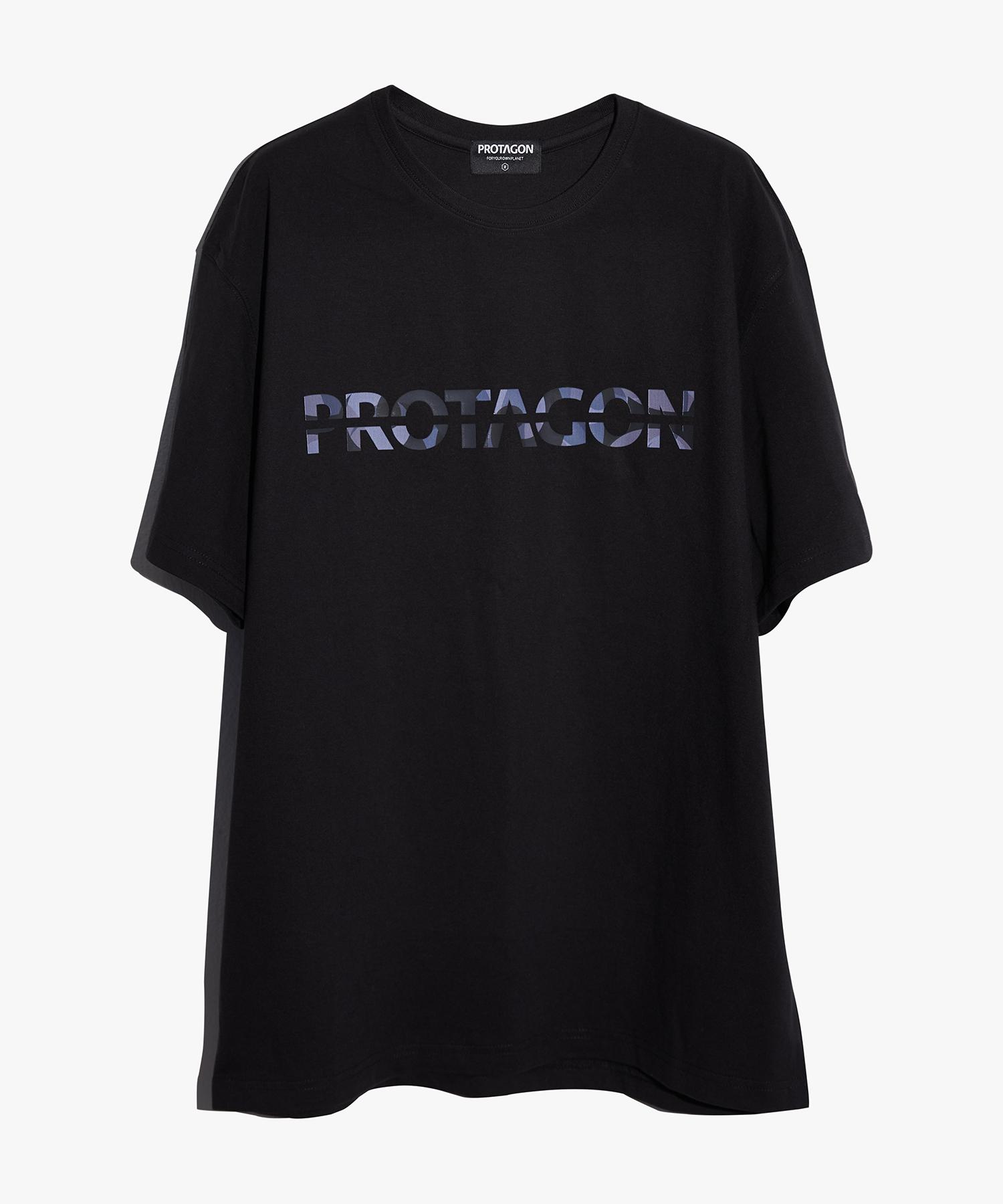 Protagon Splashed Logo Short-Sleeved Tee (Black) S
