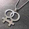 Pendant Lesbian Icon Gender Hollow Bead Chain Necklace