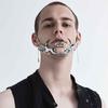 Metal Luxury Mask For Women Men Silver Color Party Face Chain Gothic Jewelry