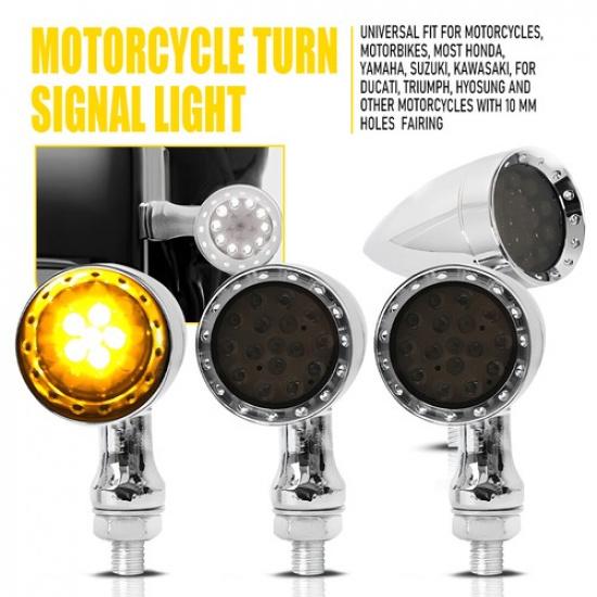 2/4X Motorcycle Signal Turn LED Blinker Lights For Harley Sportster XL 1200 883