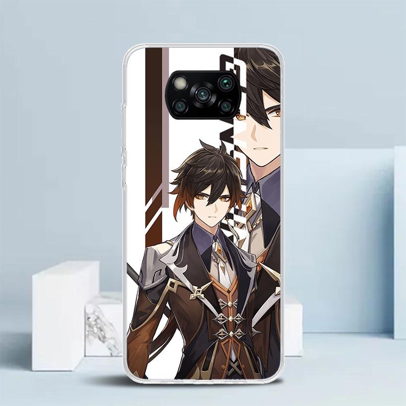Coque de téléphone Anime Genshin Impact Pour Xiaomi Poco F7 Ultra X5 X6 X7 Pro M7 Redmi 15C 15 13C 13 12C 12 10C 10 10A 9 9C 9A 9T Housse