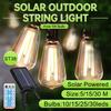 Garden Solar String Lights Led Remote Control Outdoor Lamps Waterproof Outdoor Solar Led Light For Party Camping Tent Decoration