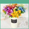 Marguerite Konstgjord Blomsterbukett För Bröllopsdekoration Heminredning Fotorekvisita