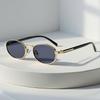 Vintage Oval Metal Sunglasses Men Women Sleek Retro UV400 Protection Shades Trendy Small Face Sun Glasses Daily Wear