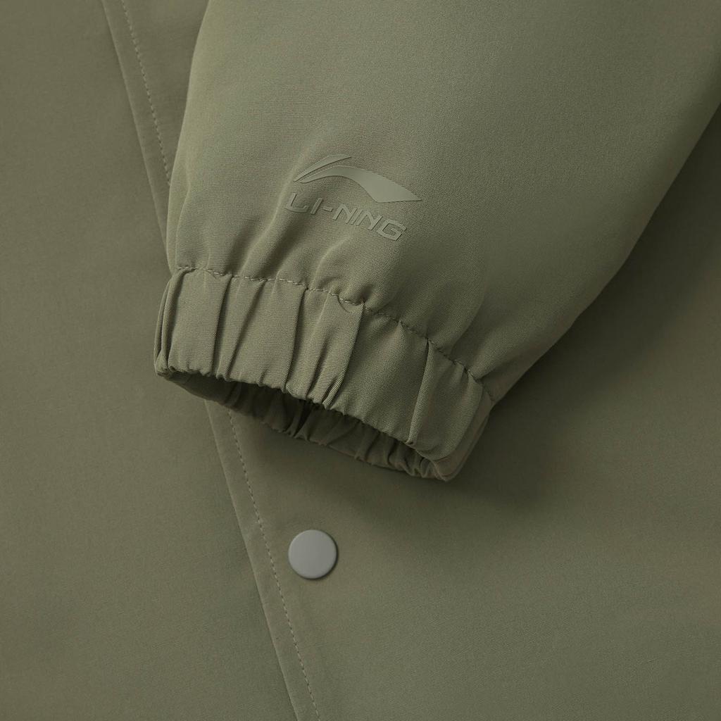 Li Ning Sports Fashion Series Versatile Comfortable Casual Simple Polo Letter Print Outdoor Windbreaker Men Outerwear Muddy-Olive AFDU991-4