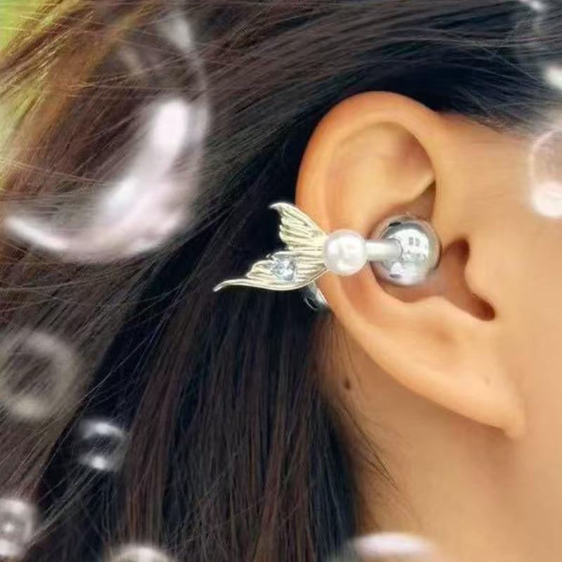 Suitable for earphone clips - star-shaped butterfly knot ear clips, with elegant and fashionable design, exquisite in quality.